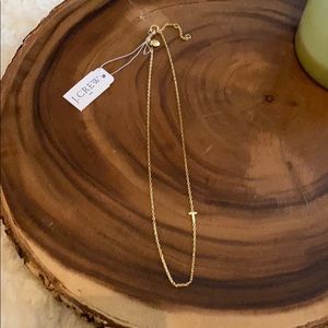 J. Crew Petite Initial Pendant Necklace “T”